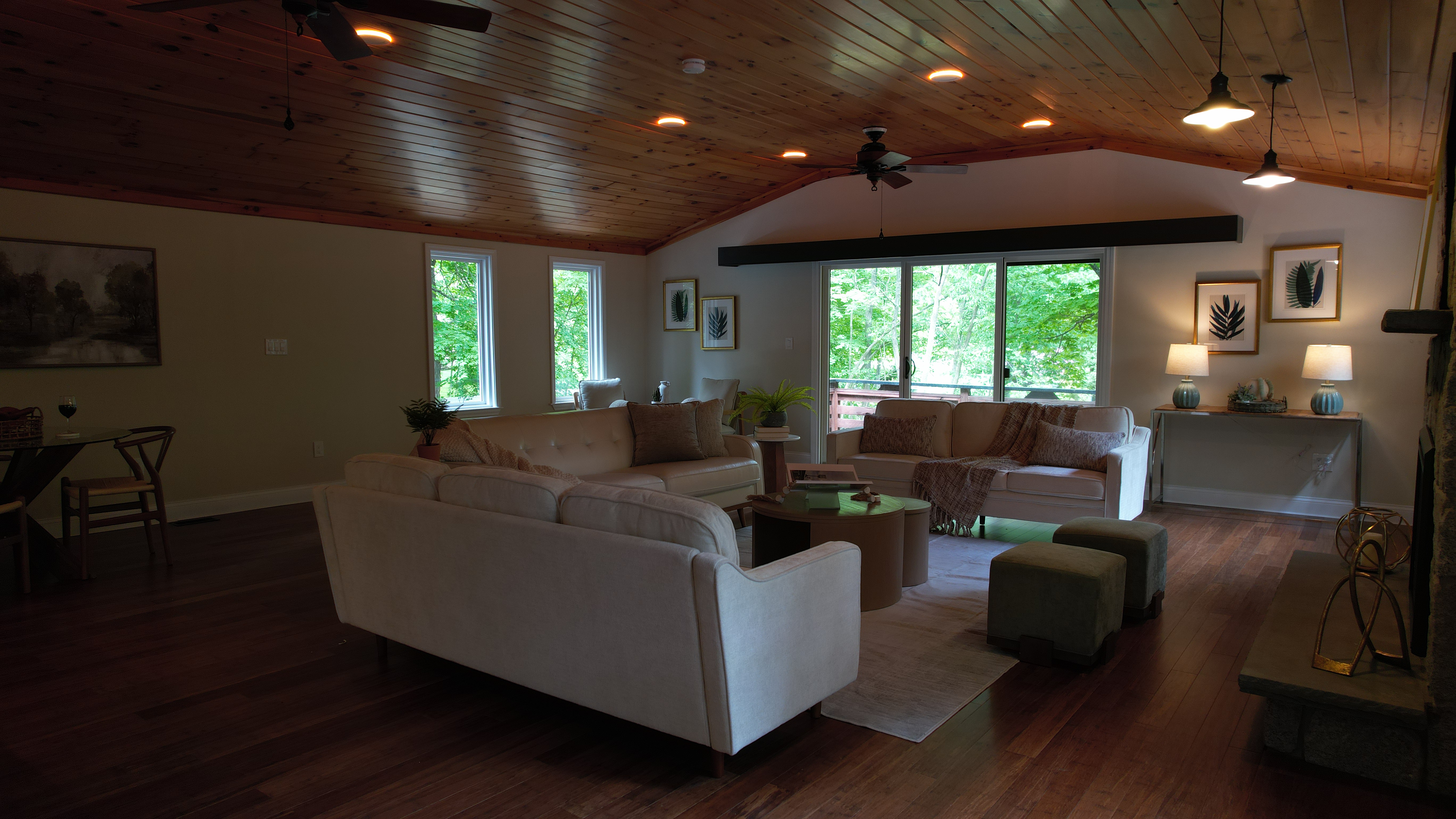 Framingham vaulted great room and lounge area