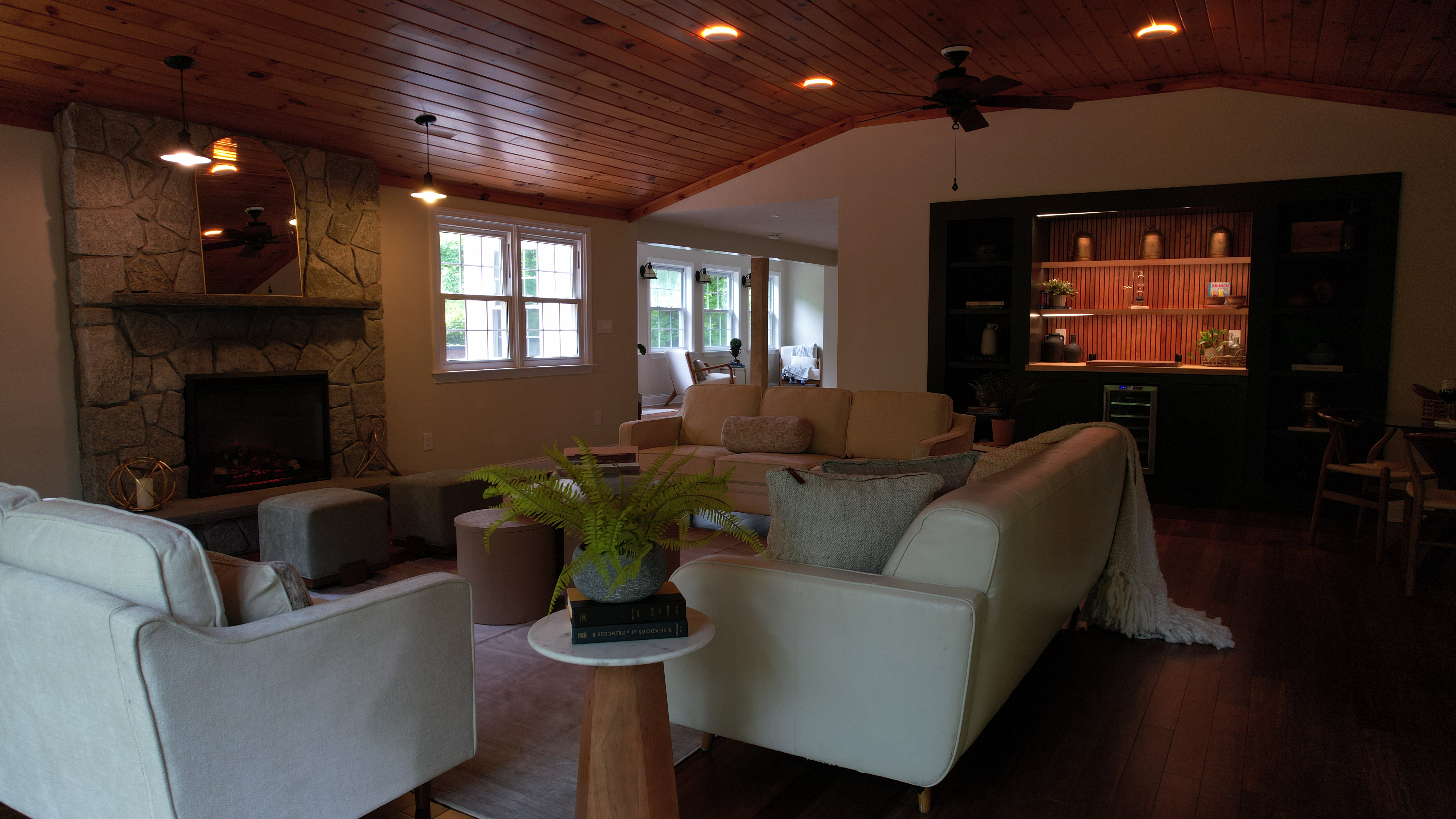 Framingham great room and fireplace