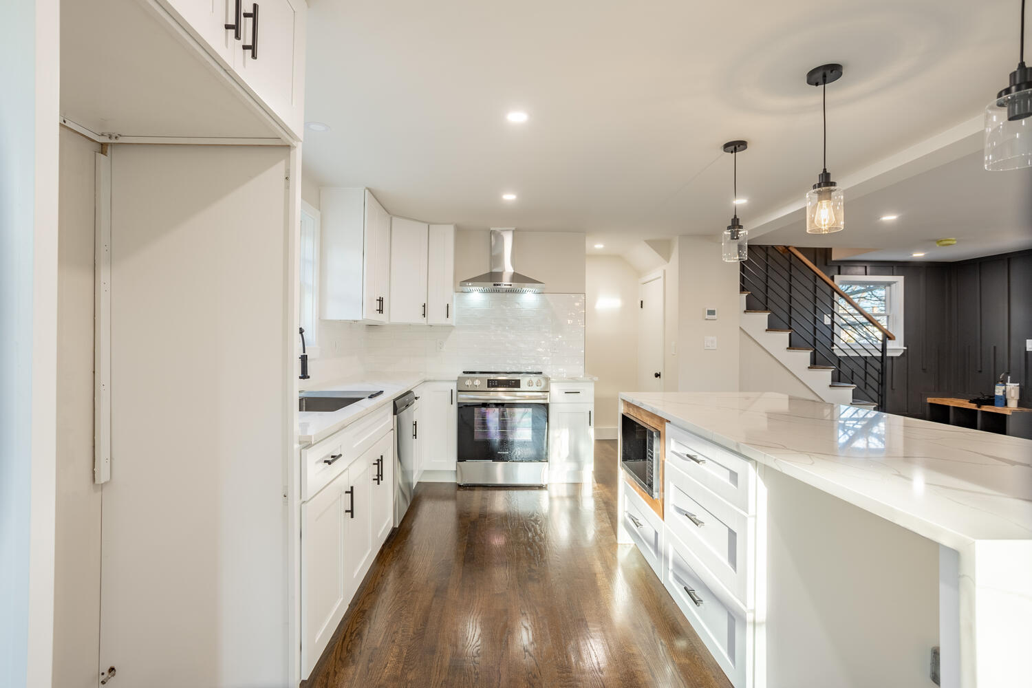 Dedham kitchen cabinetry and island detail